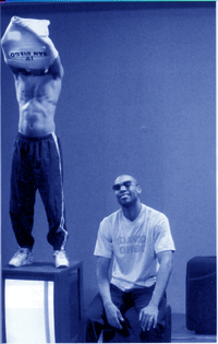 Milton Lopes and Nicholas Pinnock in David Greig's San Diego (Lyceum, Edinburgh, 2003)